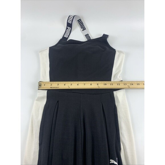 Puma Archive T7 Overall Jumpsuit Wide Leg Black White Tank Scoop Women Small - Picture 12 of 15